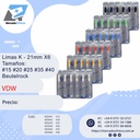 Limas K - 21mm X6 - Tamaños: #15/40 - Beutelrock - VDW